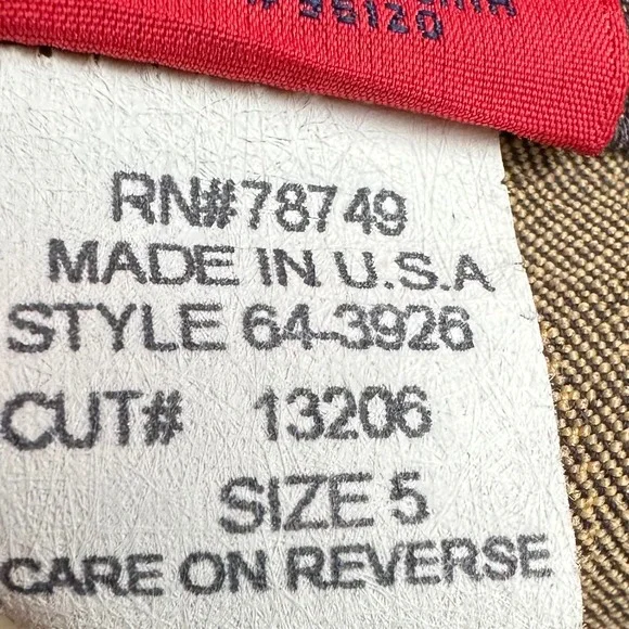 Y2K Vintage Hot Kiss Brown Pinstripe Denim Skirt Size 5 27 USA Mid Rise Raw Hem‎ - Picture 15 of 17